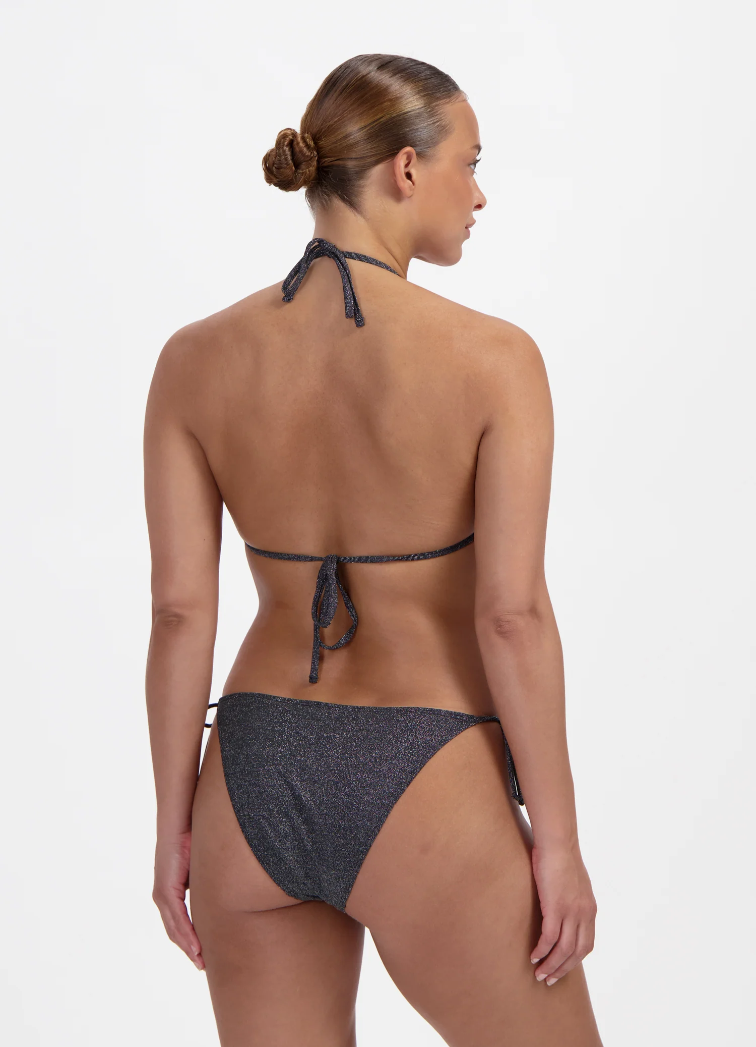 Black Glitter triangel bikinitop - Image 3