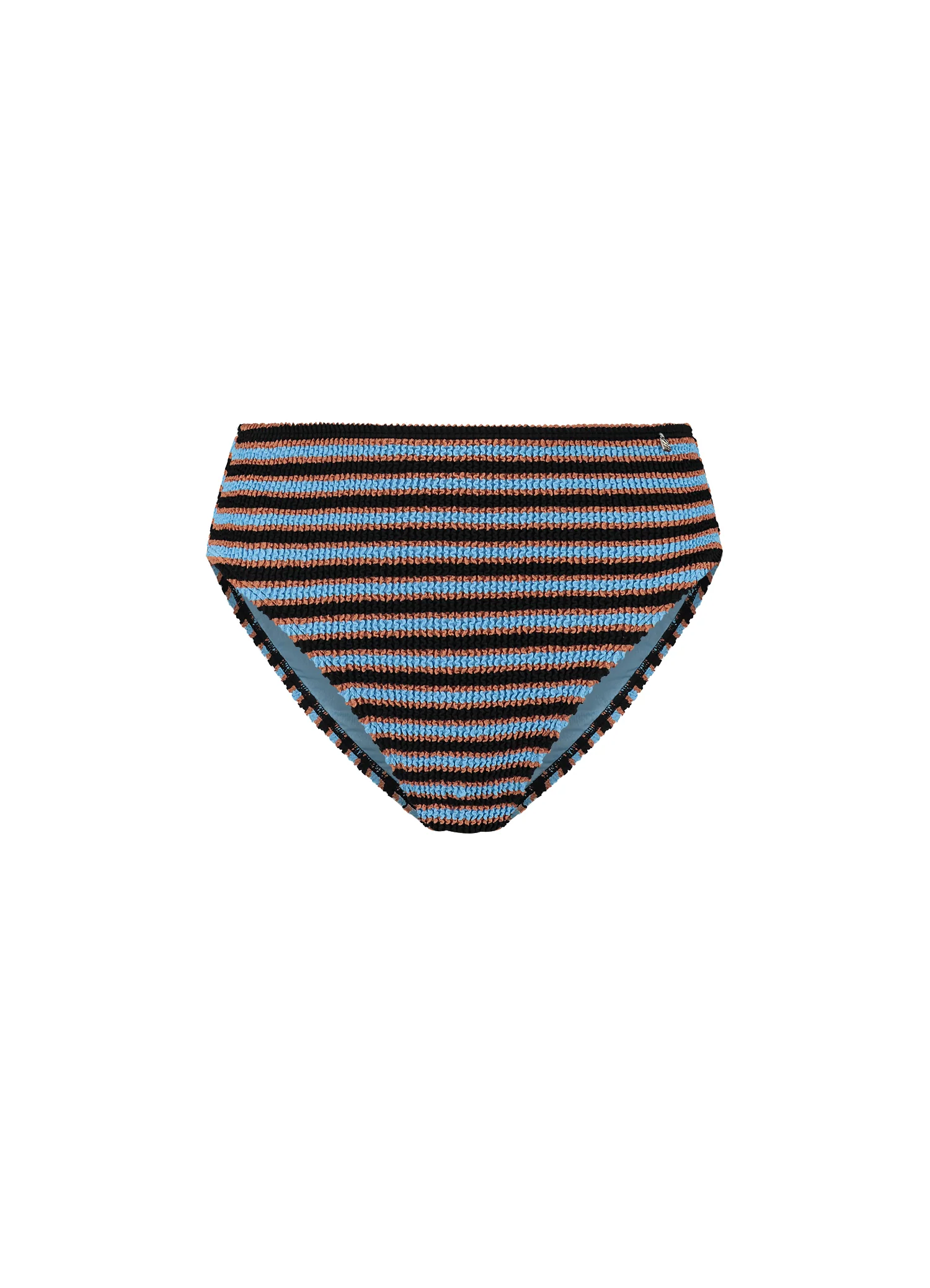 Blue Ribbed Stripe high waist bikinibroekje - Image 3
