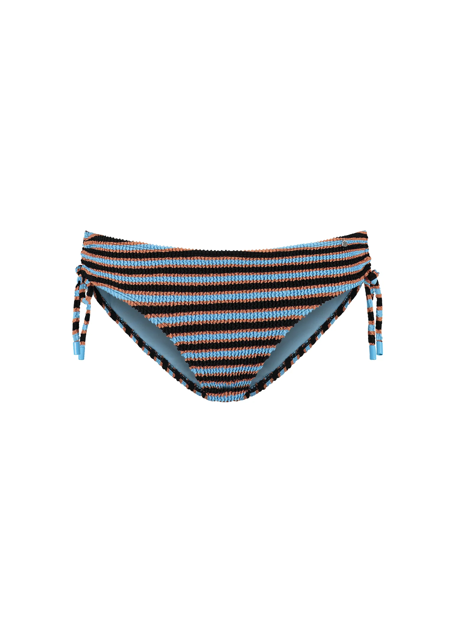 Blue Ribbed Stripe pull-up bikinibroekje - Image 3