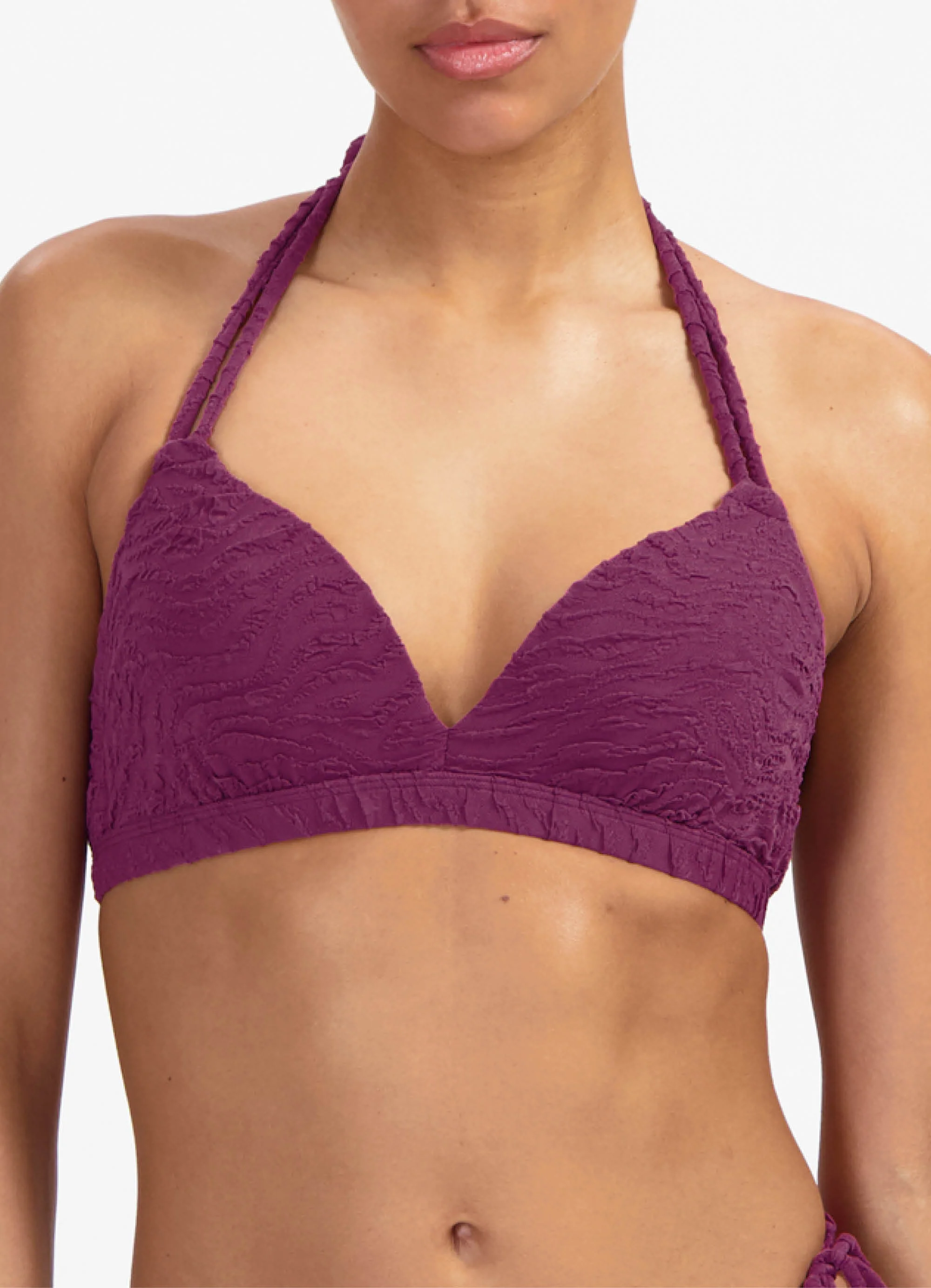Bright Plum halter bikinitop met beugel - Image 2