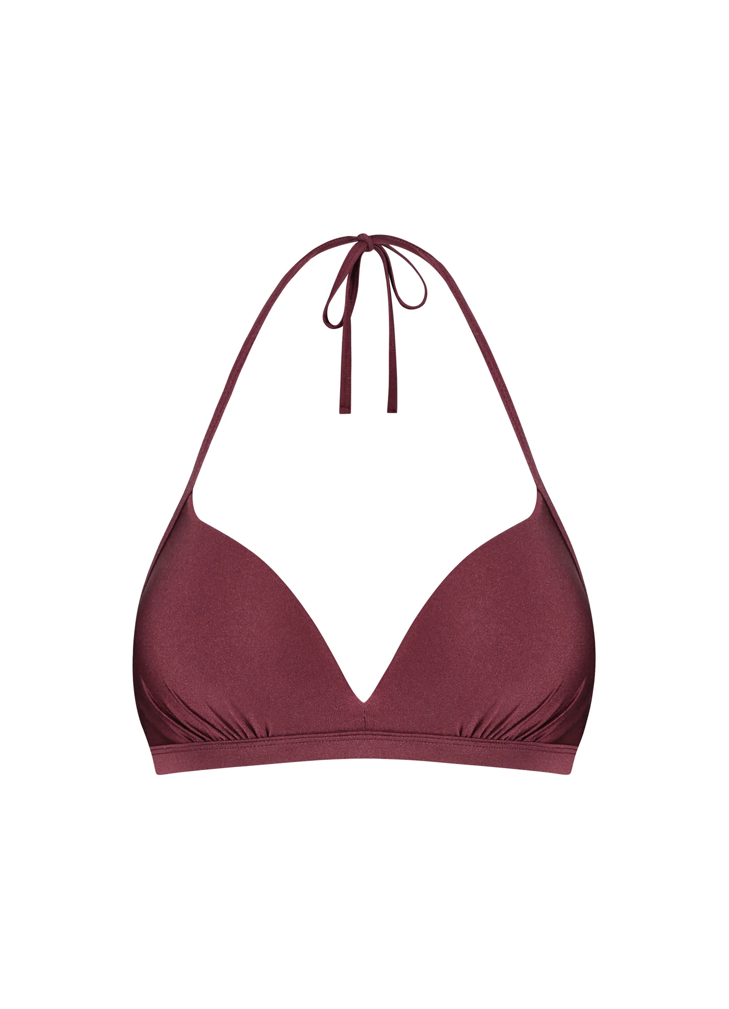 Burgundy Shine halter bikinitop met beugel - Image 5