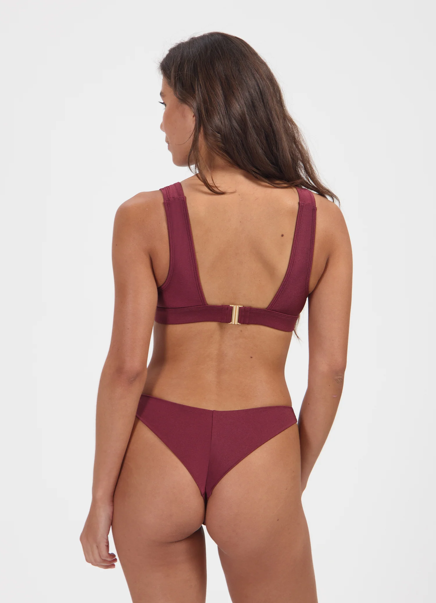 Burgundy Shine shape bikinitop - Image 3
