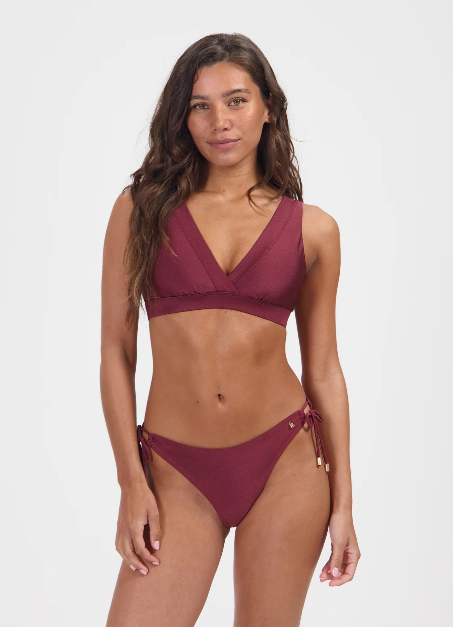 Burgundy Shine shape bikinitop - Image 4