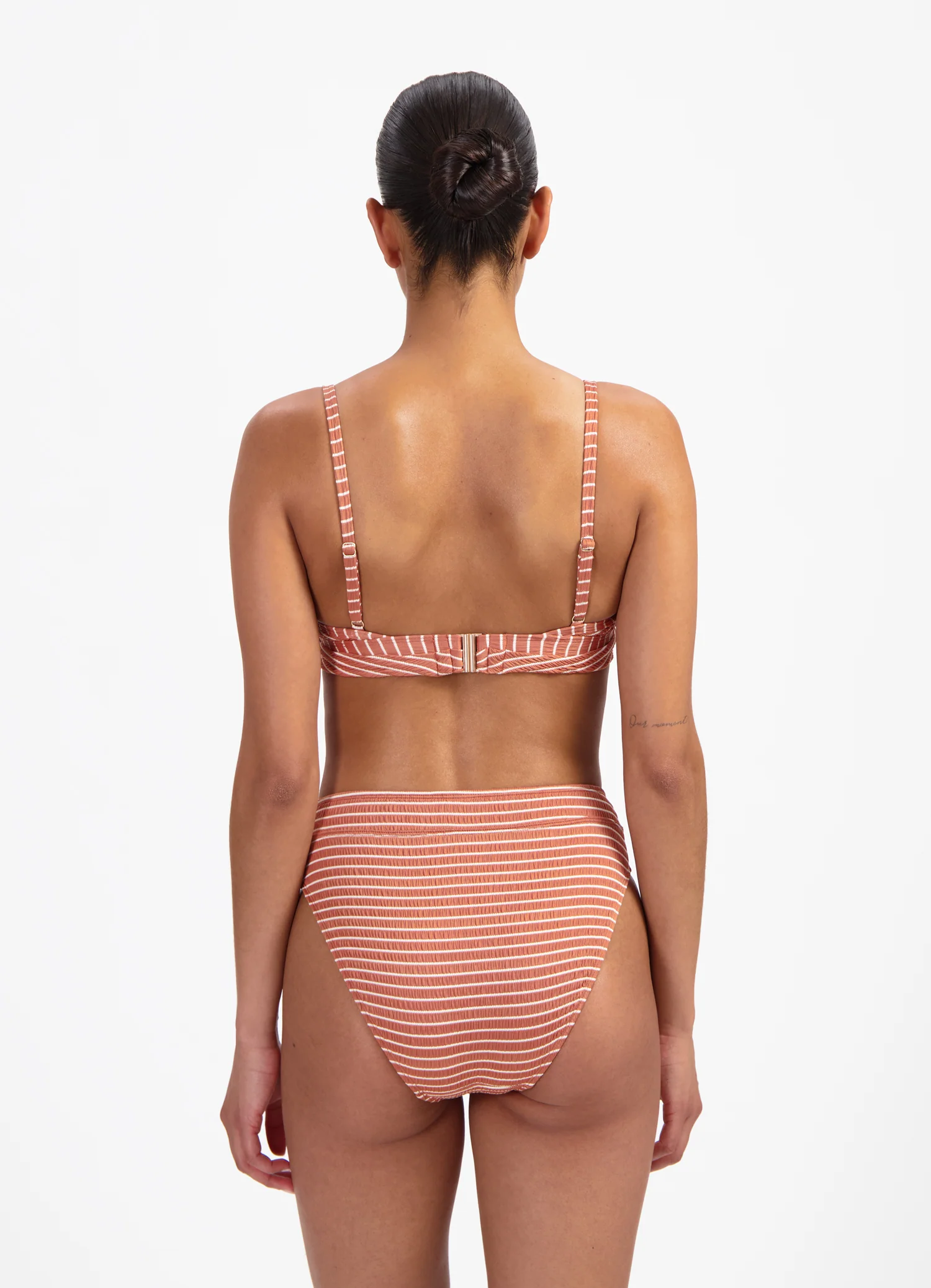 Caramel Stripe high waist bikinibroekje - Image 2