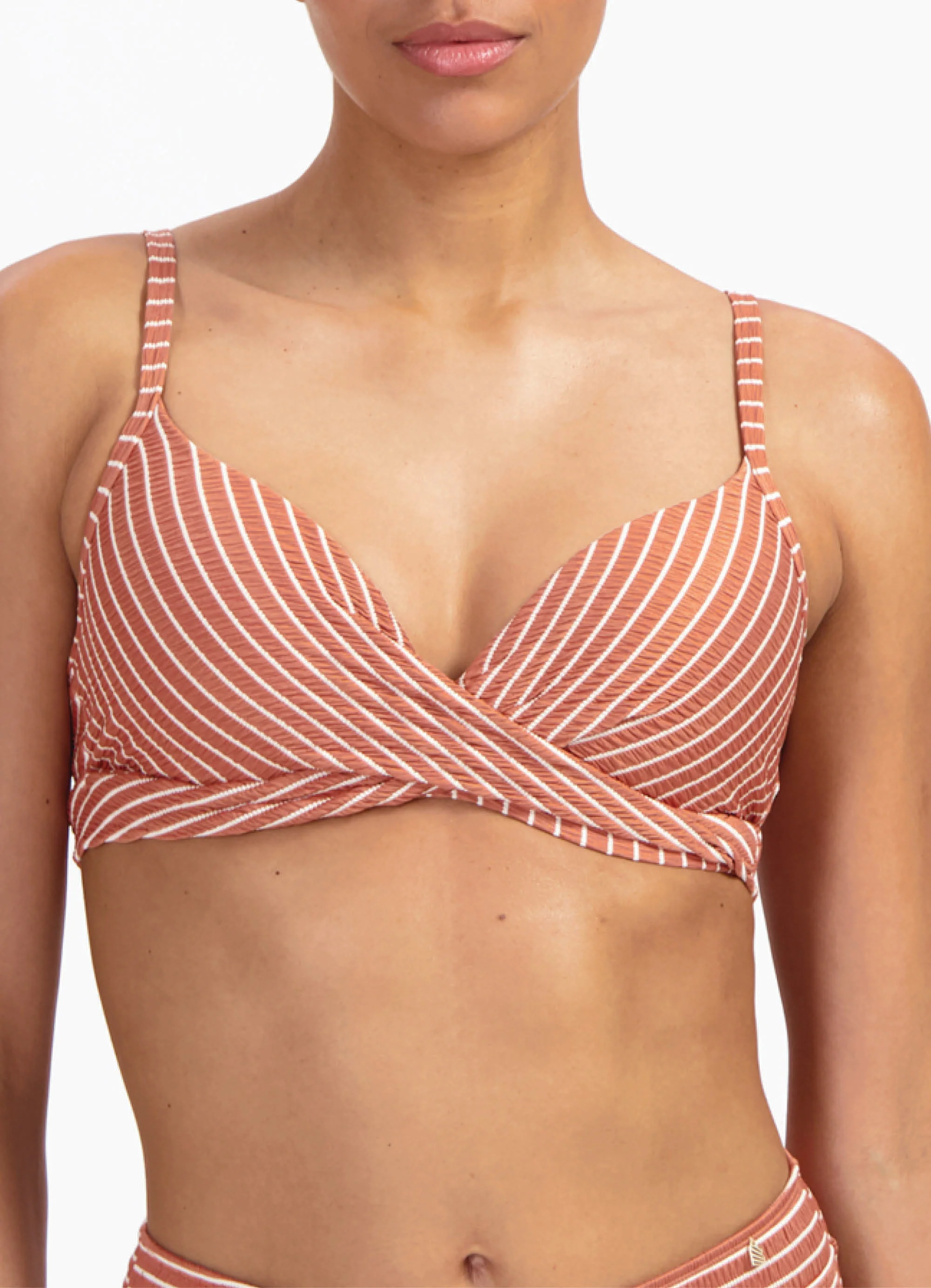 Caramel Stripe twist bikinitop - Image 2