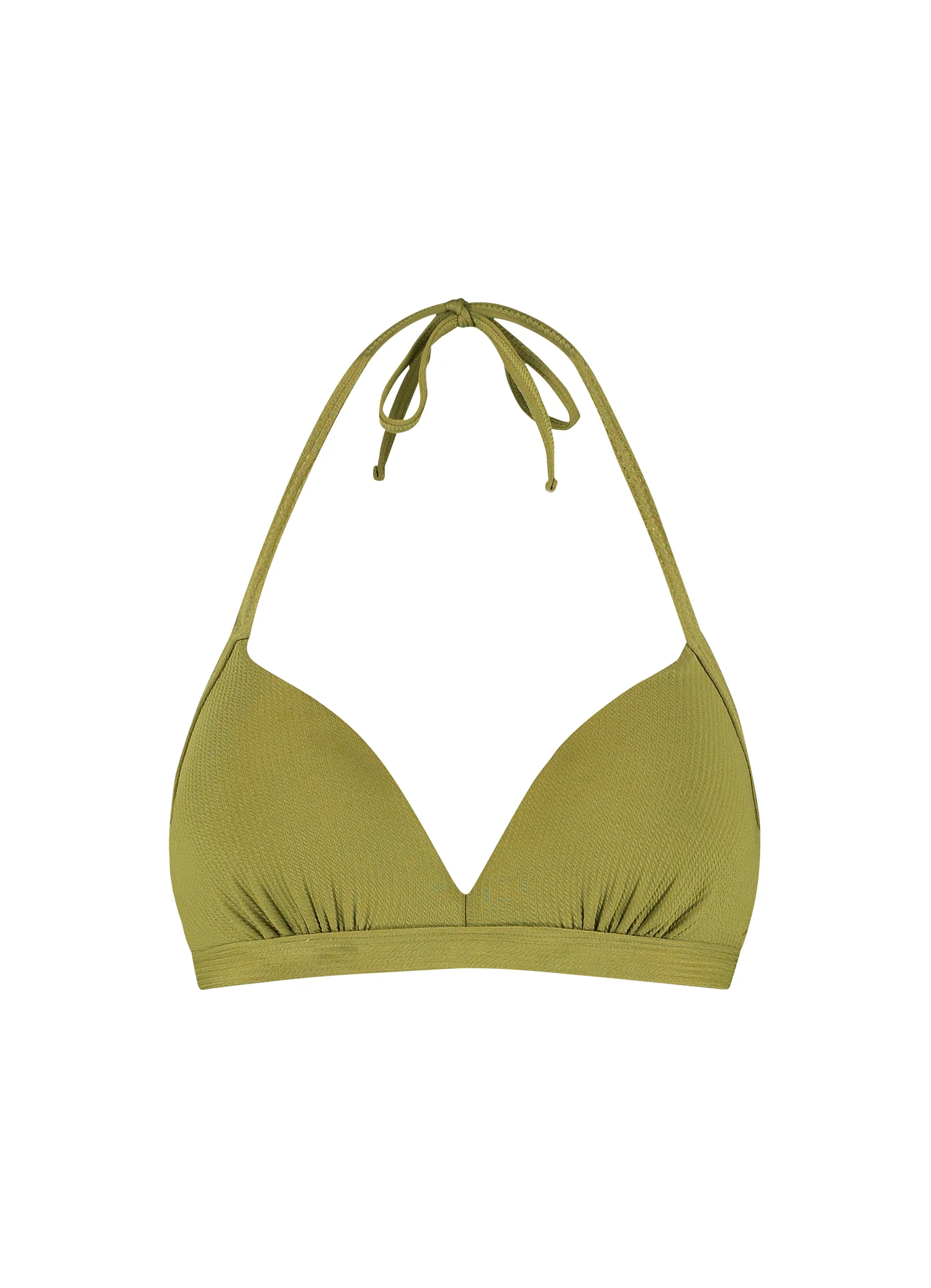 Deep Olive halter bikinitop met beugel - Image 5