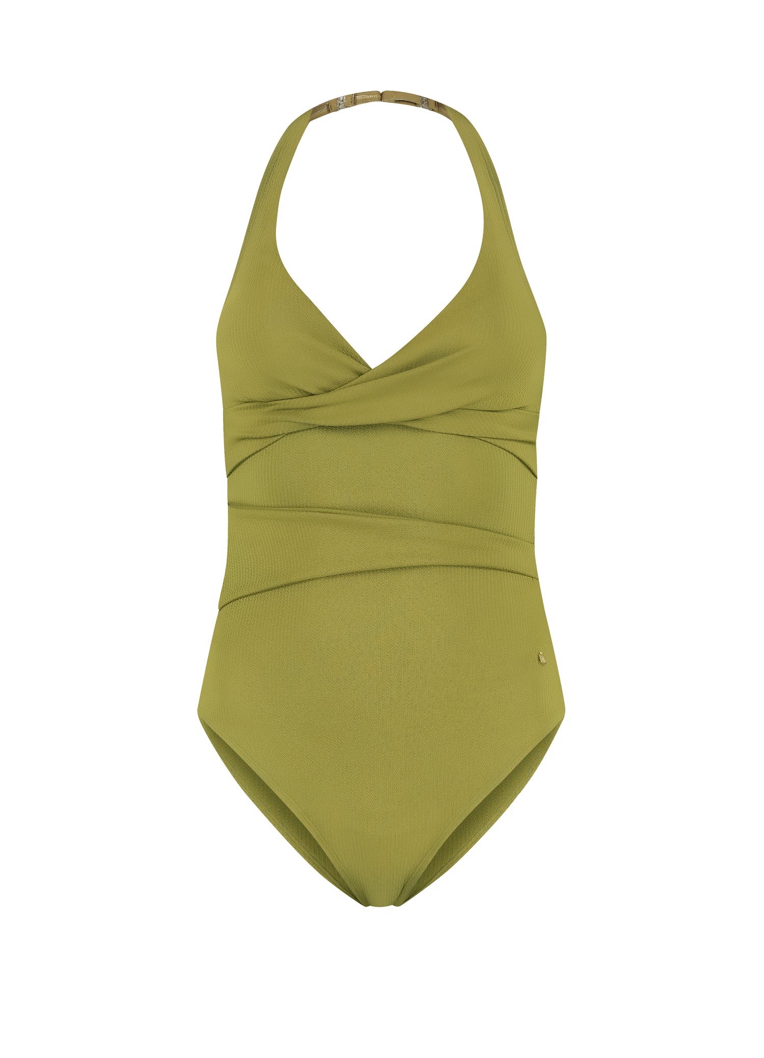 Deep Olive overslag badpak - Image 3