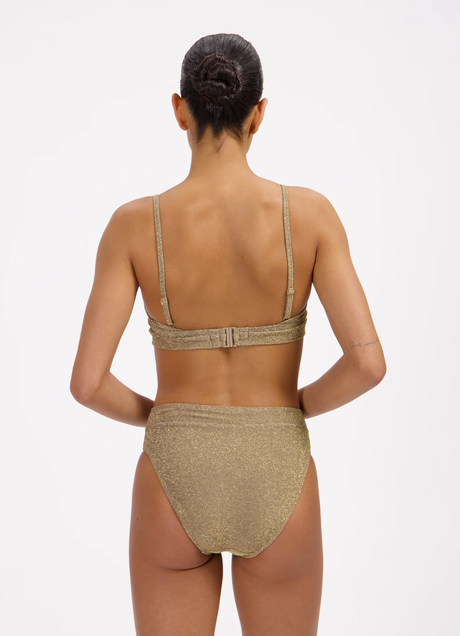 Gold Glitter high waist bikinibroekje - Image 2