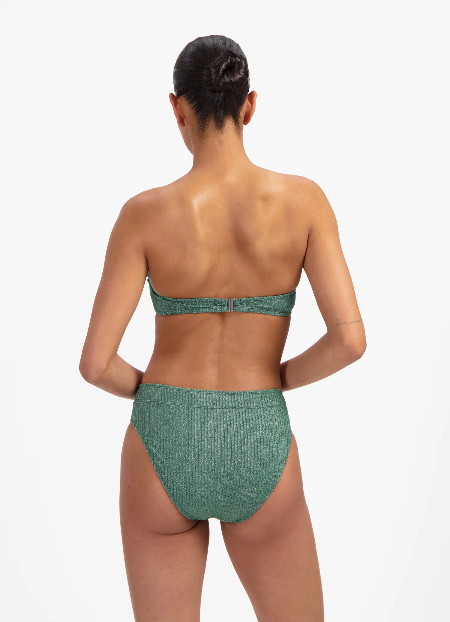 Green Glitter bandeau bikinitop - Image 3