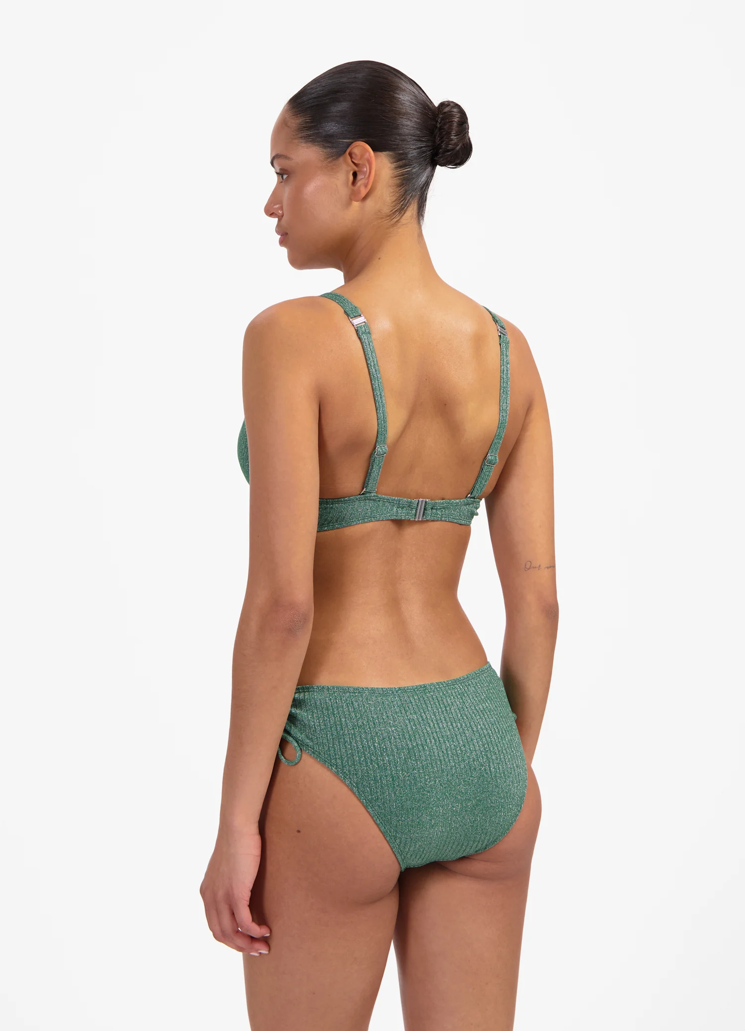 Green Glitter full cup bikinitop - Image 3