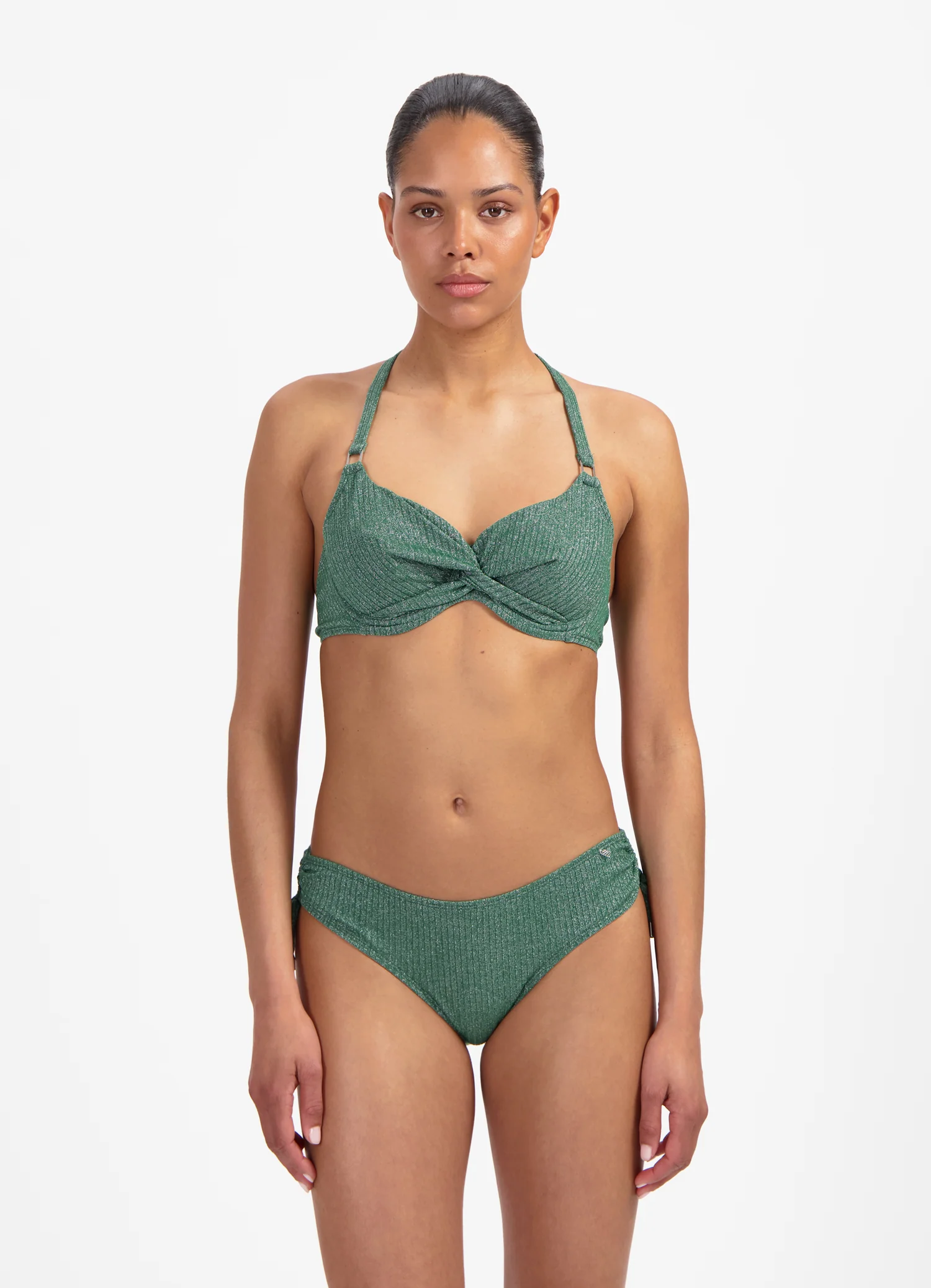 Green Glitter full cup bikinitop - Image 5