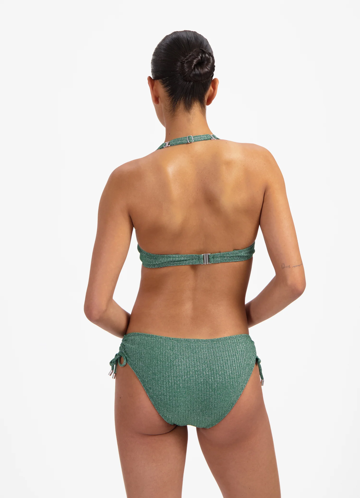 Green Glitter pull-up bikinibroekje - Image 2