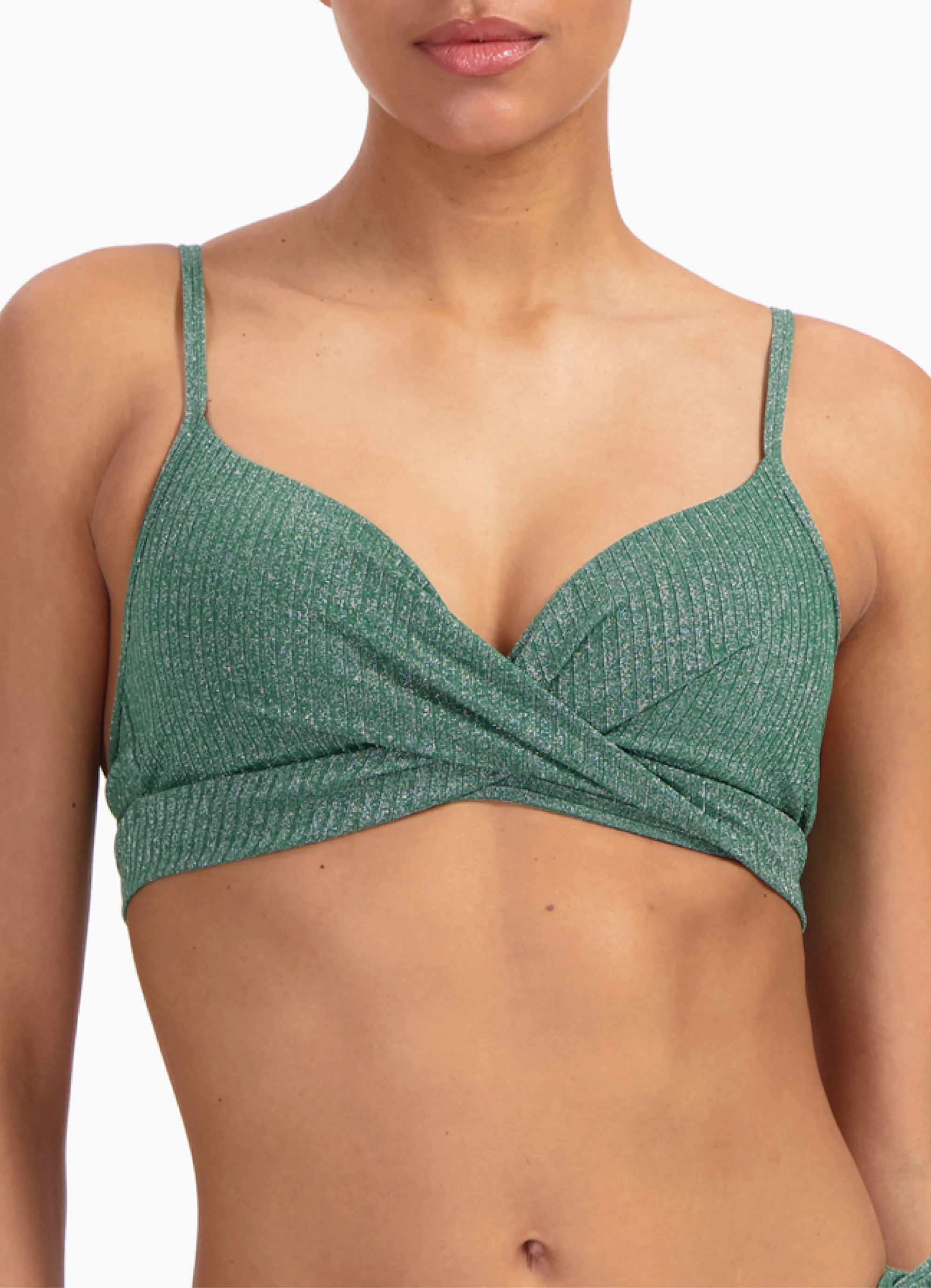 Green Glitter twist bikinitop - Image 2