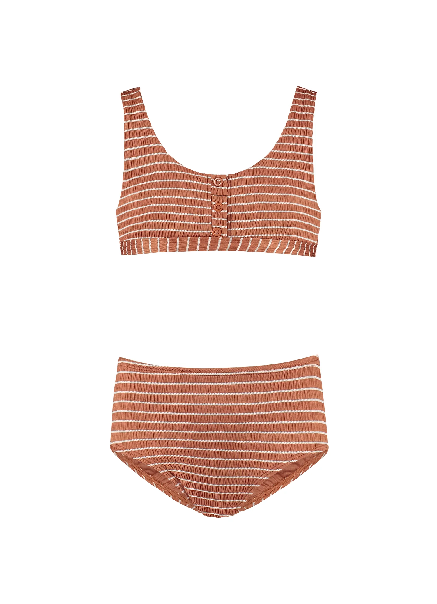 Kids Caramel Stripe sporty bikiniset