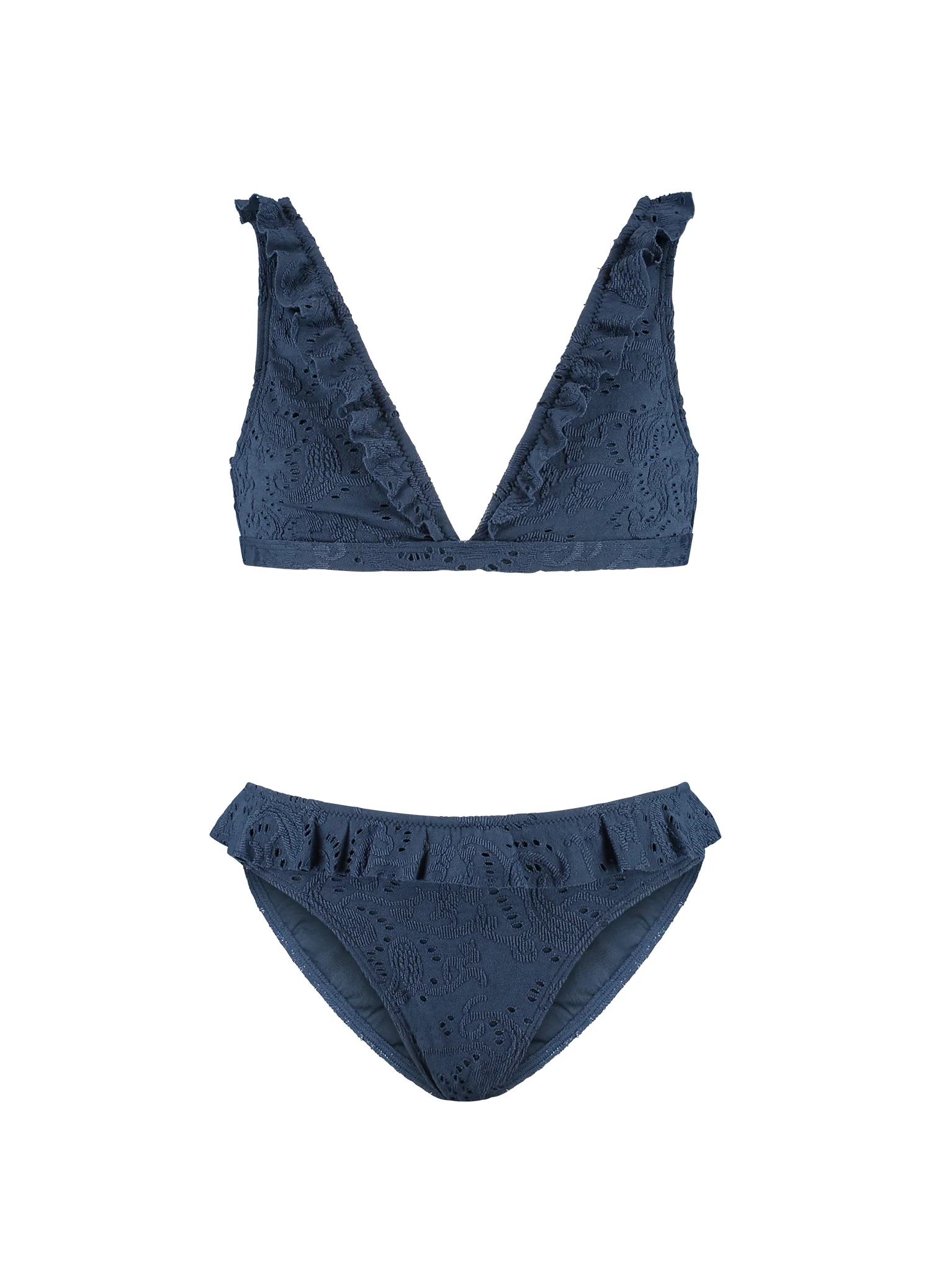 Kids Nightsky Embroidery ruffle bikiniset