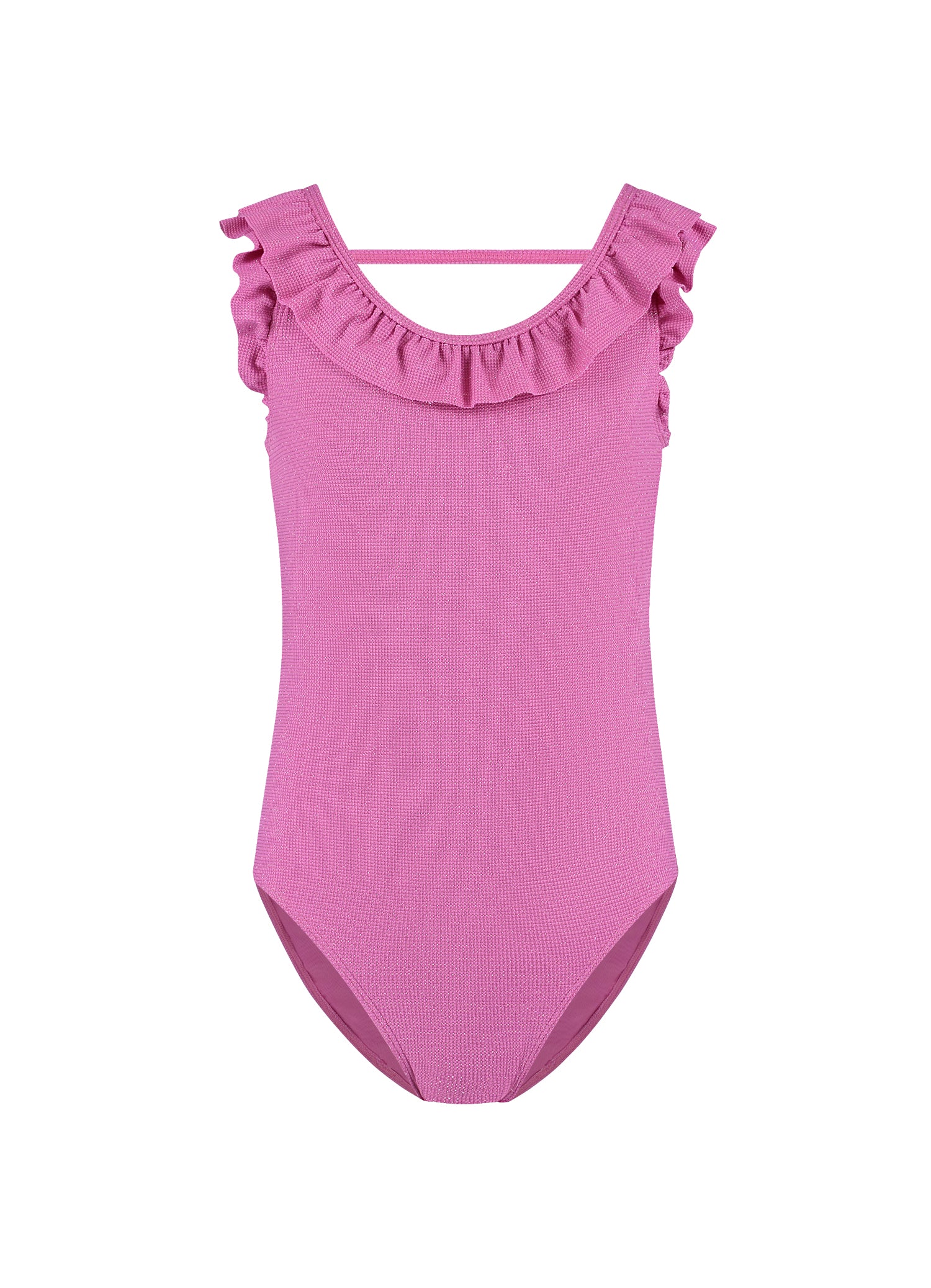 Kids Pink Shimmer ruffle badpak