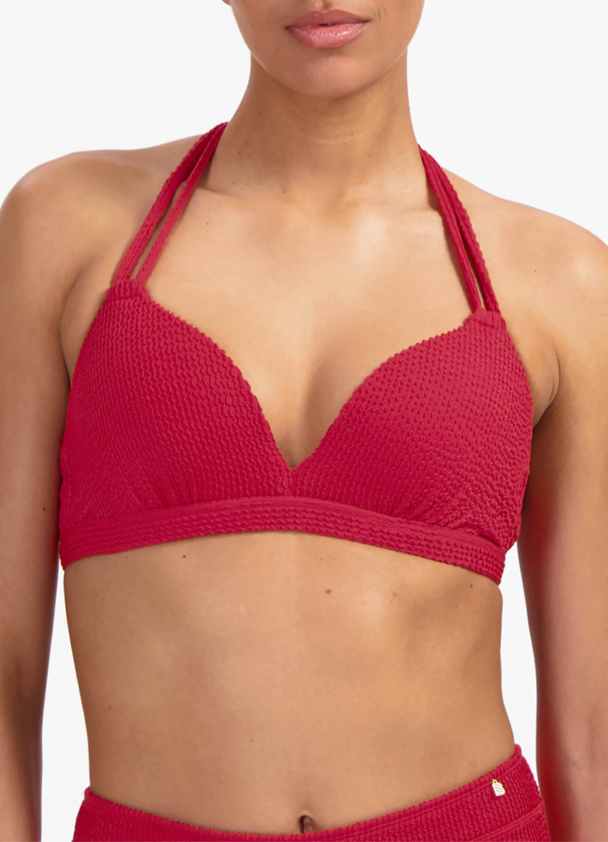 Lipstick Red halter bikinitop met beugel - Image 2