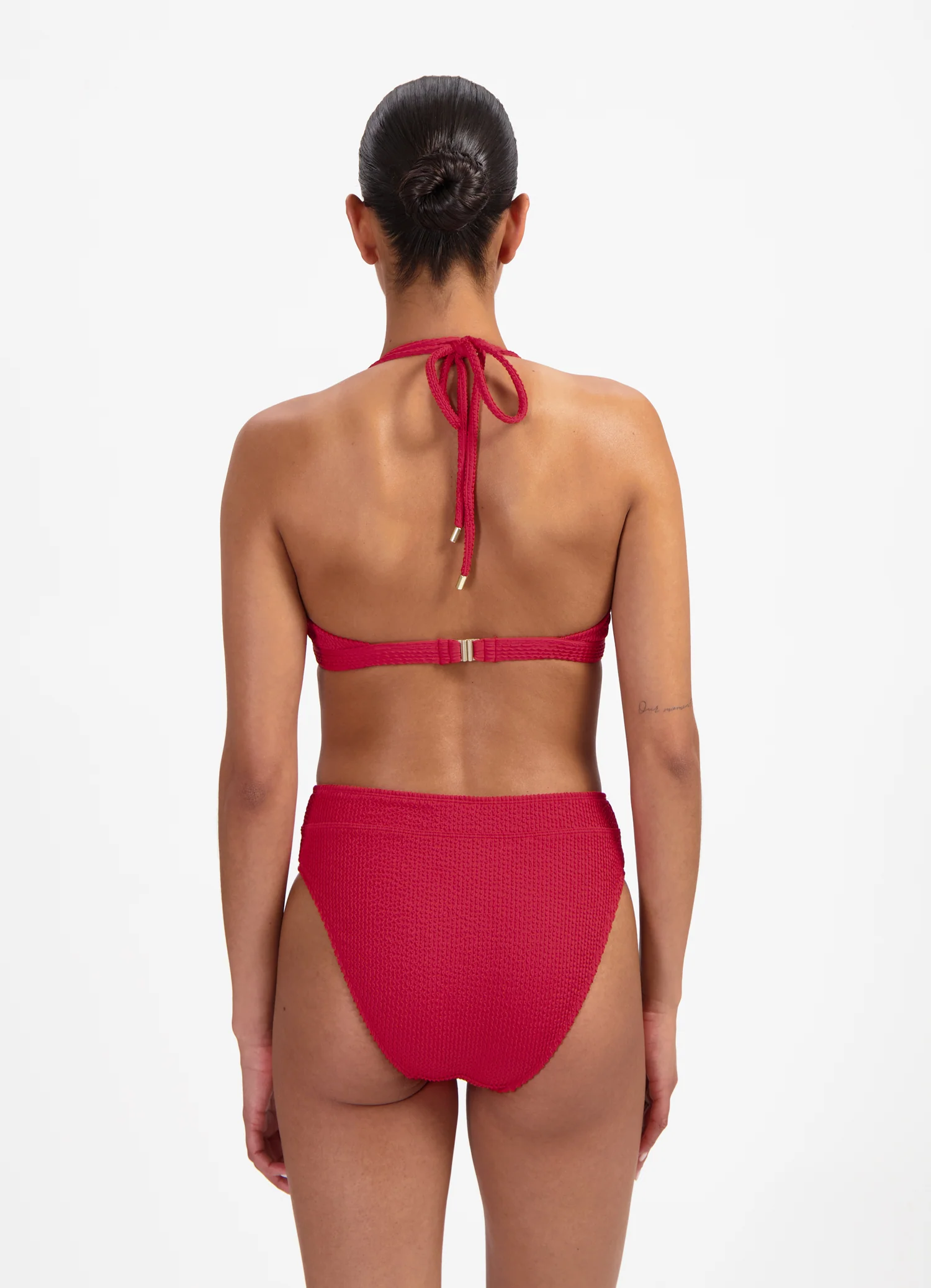 Lipstick Red halter bikinitop met beugel - Image 3