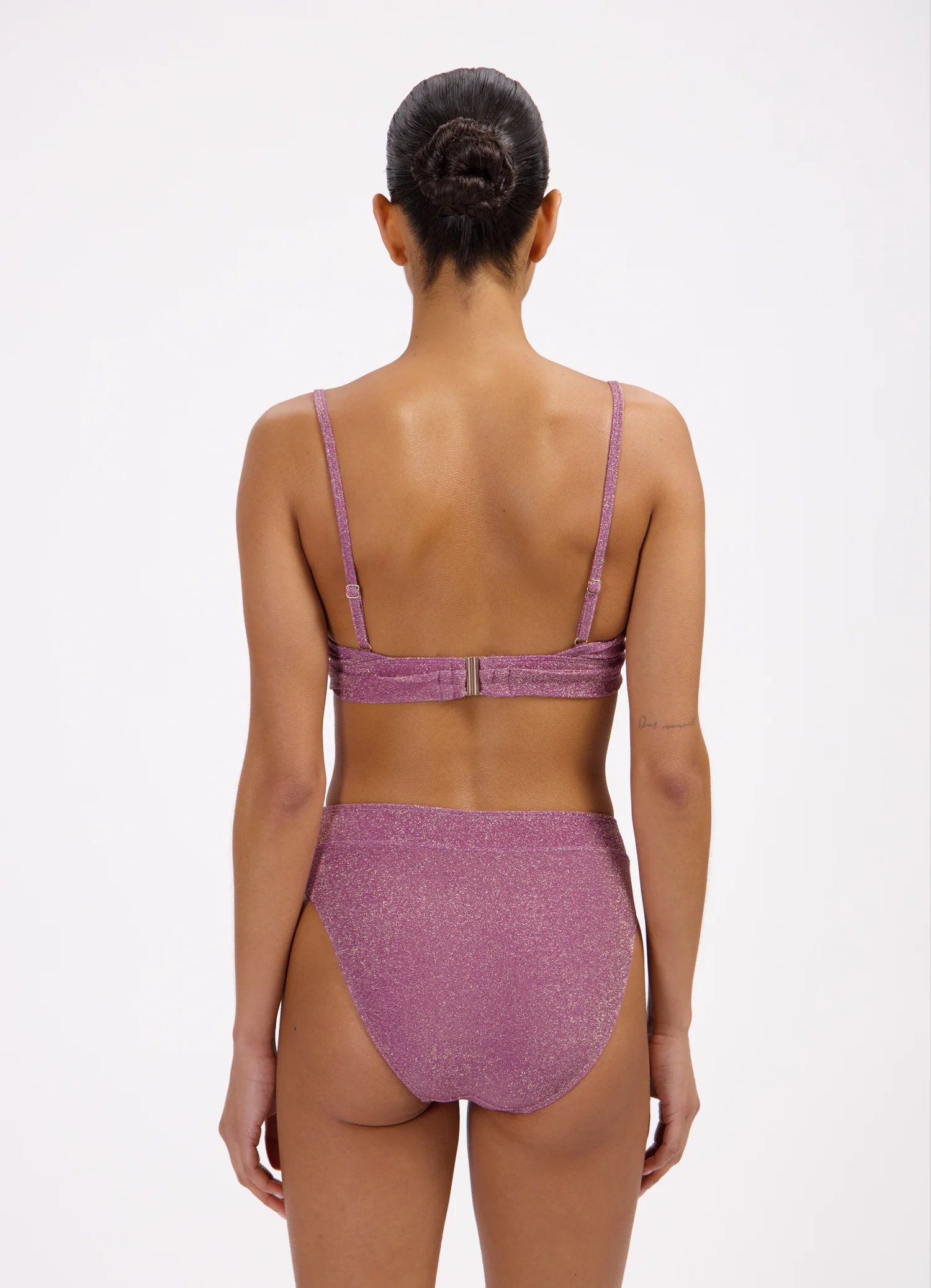 Mauve Glitter high waist bikinibroekje - Image 2