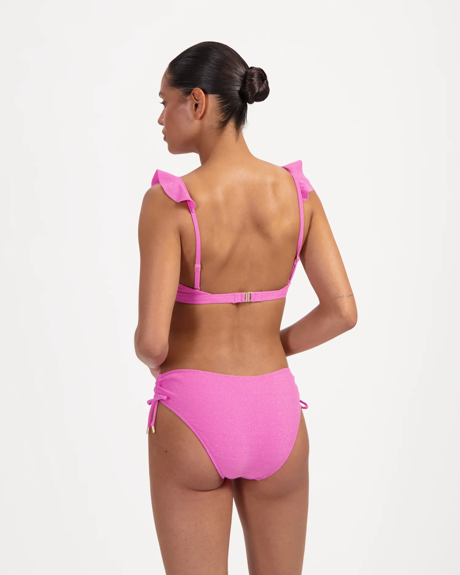 Pink Shimmer ruffle bikinitop - Image 3