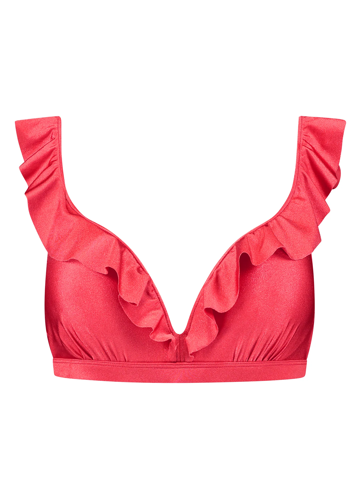 Red Shine ruffle bikinitop - Image 4