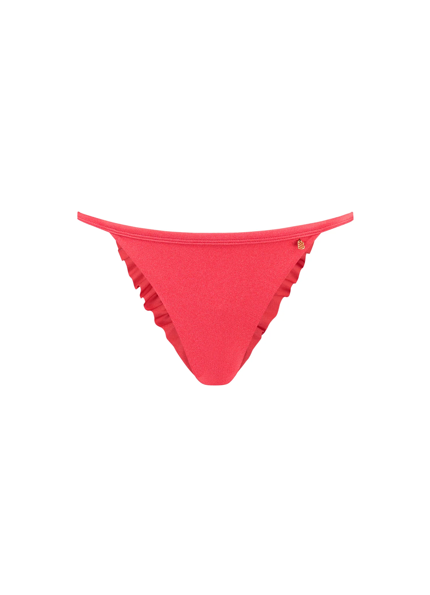 Red Shine string met ruffle bikinibroekje - Image 3